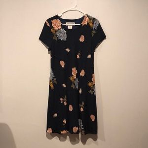 Jessica Howard Vintage Dark Blue Seashell Midi Dress